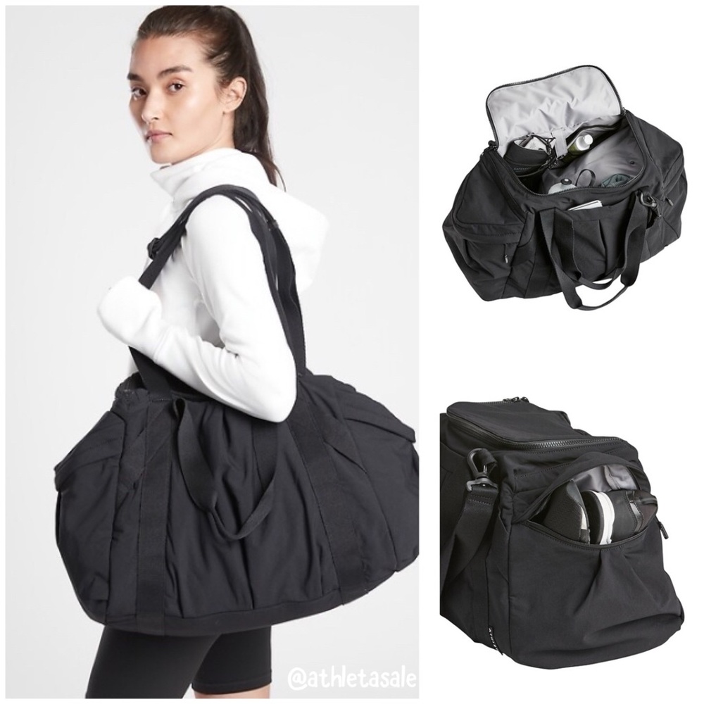 NWT Athleta Kinetic Gym Duffle Bag | Black